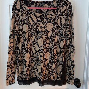 Lucky Brand Floral Print Sweater